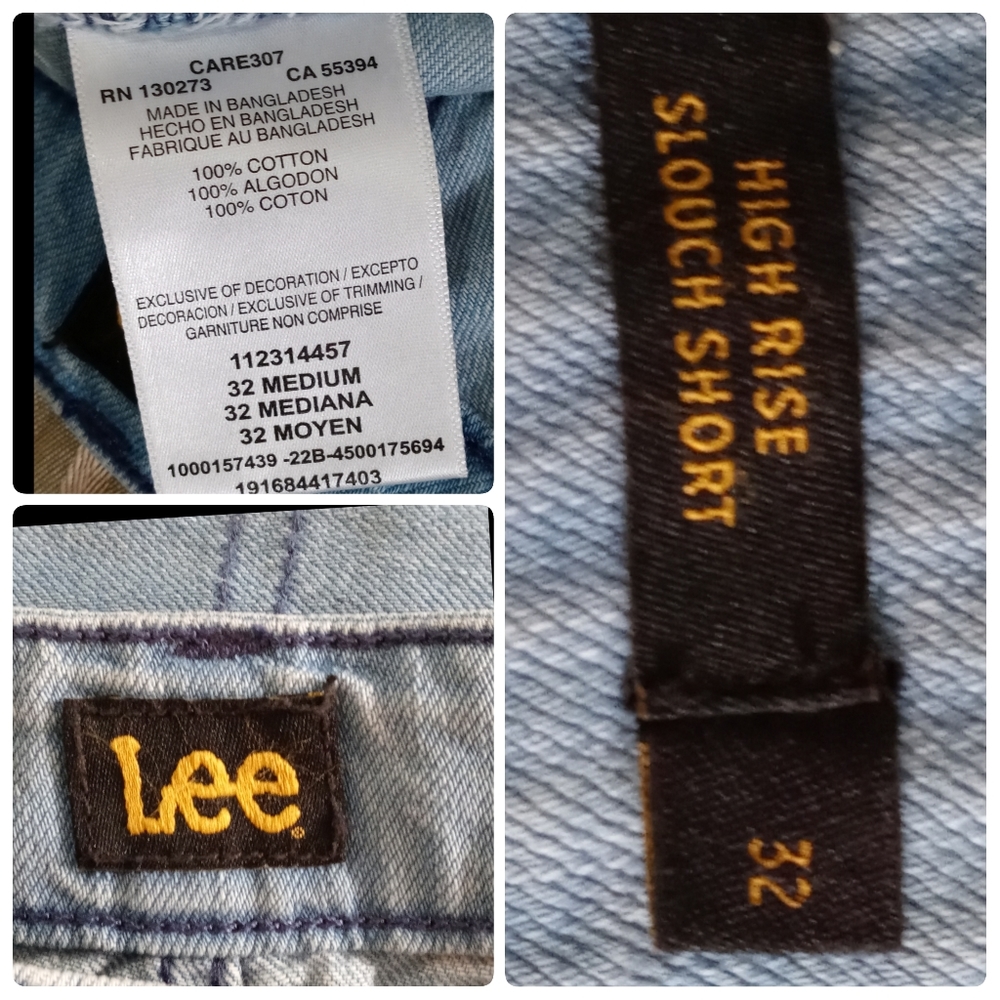 Vintage Granola Girl Y2K 90s Lee Mom Jean Very High Rise Shorts size 32▪ - Picture 9 of 9